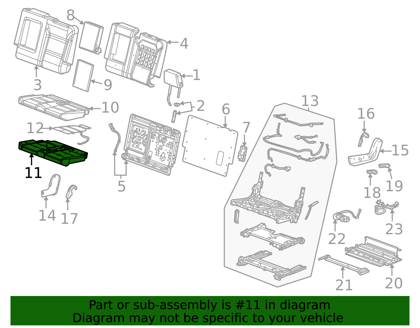 2021-2026 Cadillac F Pad 85105848 | OEM Parts Online