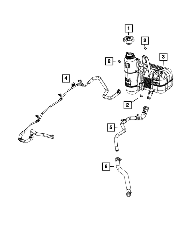 57009948AA - : Coolant Bottle Outlet Hose for Mopar Image