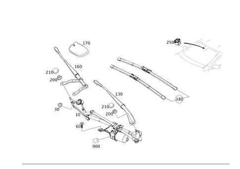 Pane Wiper for 2016 Mercedes-Benz GLA250 #0