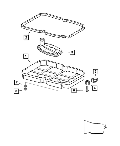 Case, Extension, Oil Pan, and Indicator (Dipstick) for 2008 Chrysler Crossfire #2