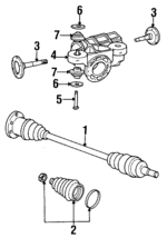 4660588AB - Suspension: Axle Assembly for Chrysler: Grand Voyager, Town &amp; Country, Voyager | Dodge: Caravan, Grand Caravan Image