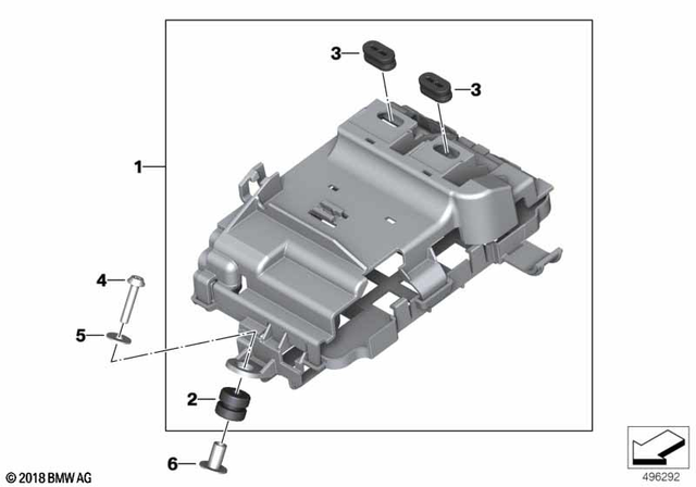 61358406208 - : Bracket, Control Unit     for BMW-Motorrad Image