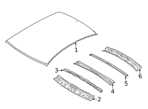 Roof & Components for 2014 Kia Cadenza #0