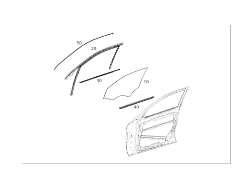 Driver Door Window System for 2016 Mercedes-Benz GLE63 AMG S #0