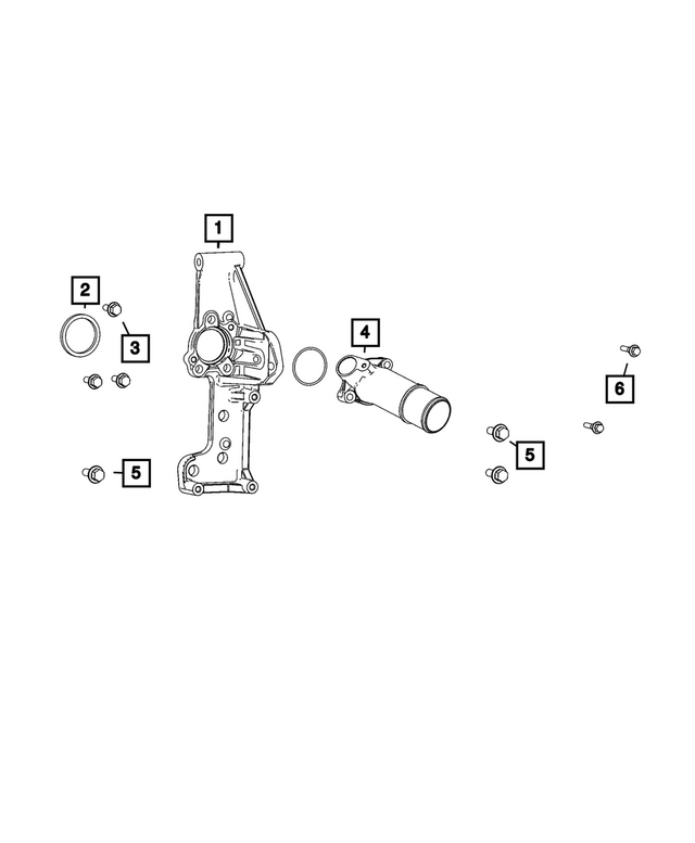 68444751AA - Cooling: Hex Flange Head Bolt for Mopar Image