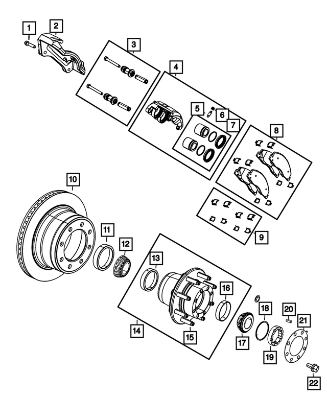 68578000AA - Brakes: Disc Brake Pad Spring Kit for Mopar Image