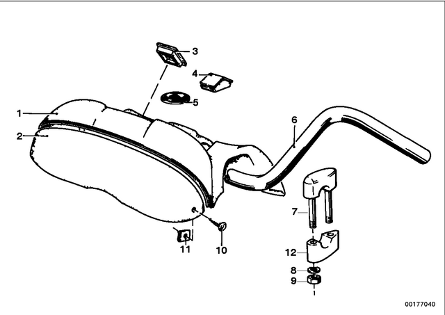 32711236896 - Steering: Hub Cap Upper -  for BMW-Motorrad Image
