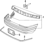 F23Z17757A - Body: Bumper Assembly for Ford: Tempo | Mercury: Topaz Image