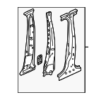 8W8810074A - Body: Center Pillar Reinforced for Audi Image