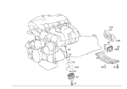 Engine Suspension for 2005 Mercedes-Benz C 230 #0