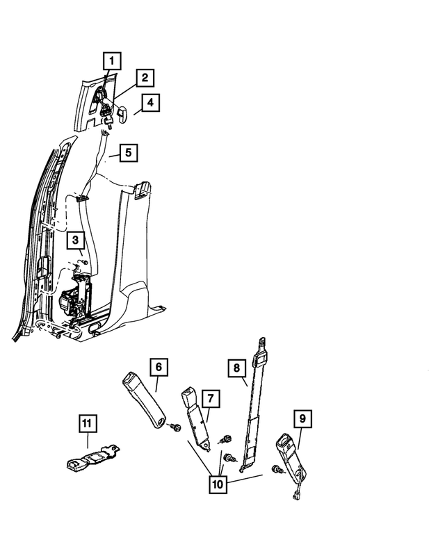 6036773AA - Restraints: Pan Head Screw for Mopar Image image