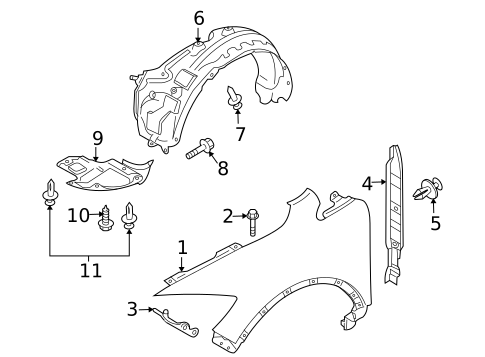Fender & Components for 2012 Mazda CX-9 #0