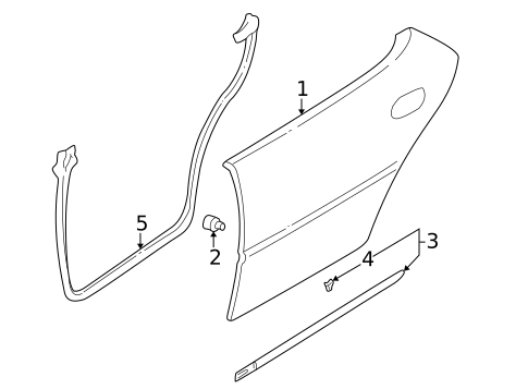 Door & Components for 1994 Subaru Impreza #1