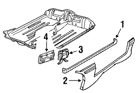 Exterior Trim - Pillars for 1992 Pontiac Grand Am #1