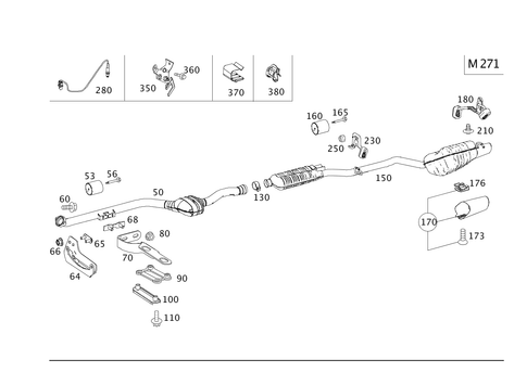 Exhaust System on 4-Cylinder Gasoline Vehicles for 2008 Mercedes-Benz C300 #0