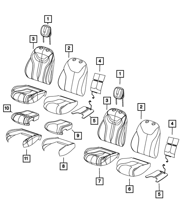 68083600AA - : Seat Cushion Foam for Mopar Image