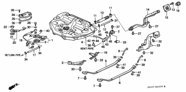 Fuel Tank for 1995 Honda Civic #0