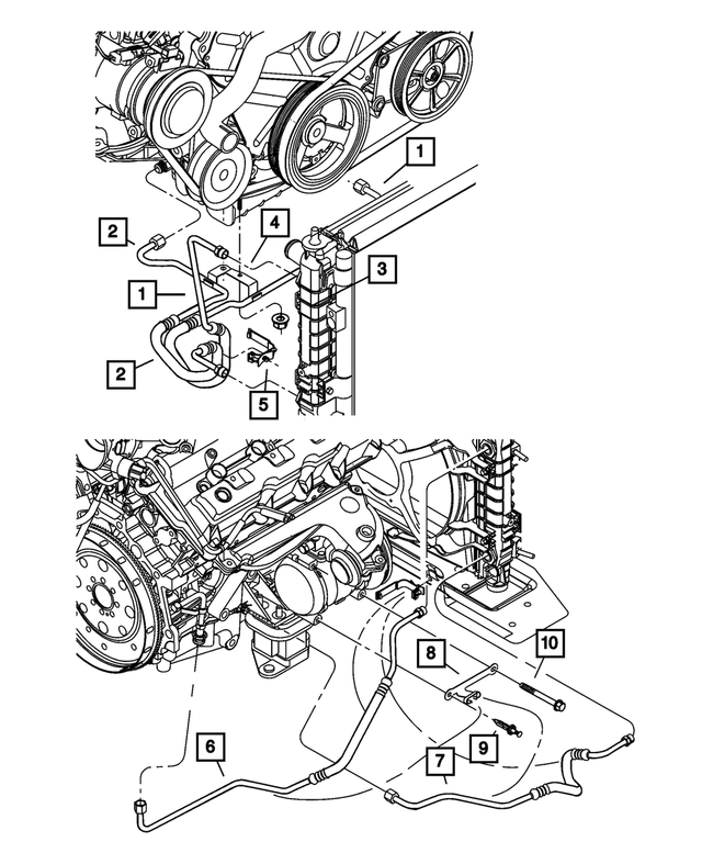 68029187AA - : Oil Cooler Supply Line for Mopar Image