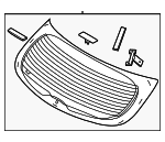 87111S1100 - Body: Lift Gate Glass for Hyundai: Santa Fe Image