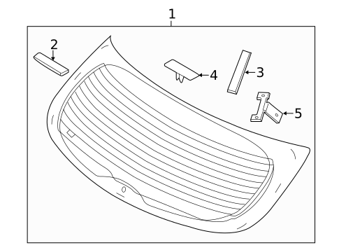 Glass - Lift Gate for 2022 Hyundai Santa Fe #0
