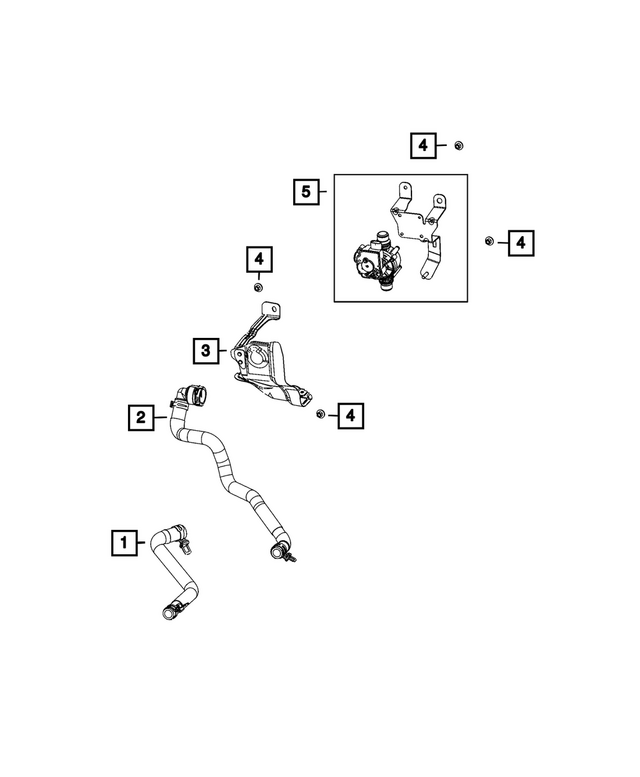 68591729AA - Air Conditioners and Heaters: Heater Return Hose for Mopar Image image