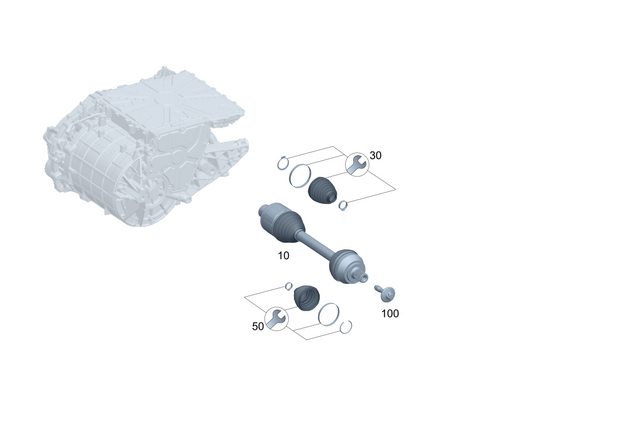 2973500501 - Rear Axle: Repair Kit, Boot for Mercedes-Benz Image image