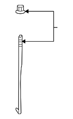 7445133010 - Electrical: Hold Down Bolt for Toyota: Avalon, Camry, Highlander, Sienna, Solara Image
