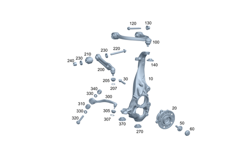 Steering Knuckle and Transverse Control Arm for 2024 Mercedes-Benz E350 #0