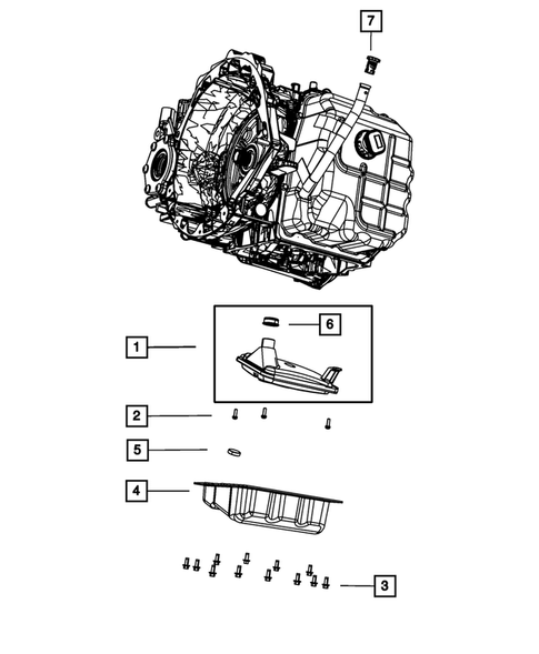 Case, Extension, Oil Pan, and Indicator (Dipstick) for 2008 Dodge Grand Caravan #2