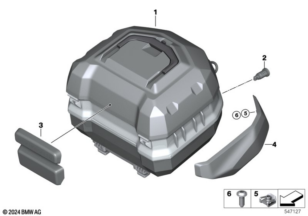 77438829760 - Top Case - 43.5L 2023-2025 BMW-Motorrad C 400