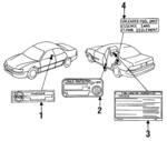 7451550010 - Body: Caution Label for Lexus: ES250, ES300, GS300, LS400 Image