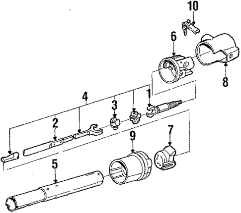 Steering Column Assembly for 1987 Chevrolet Cavalier #0
