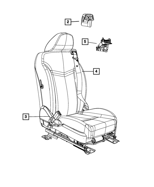 « 1NS461X9AC –  : Boucle, Côté Droit pour Mopar Image »
