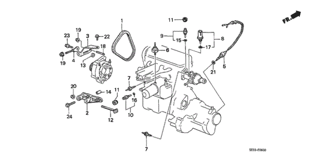 Alternator Bracket for 1986 Honda Accord #0