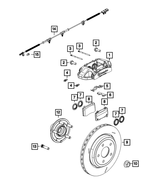 R5175109AA - Brakes: Disc Brake Caliper Assembly, Remanufactured, Left for Mopar Image