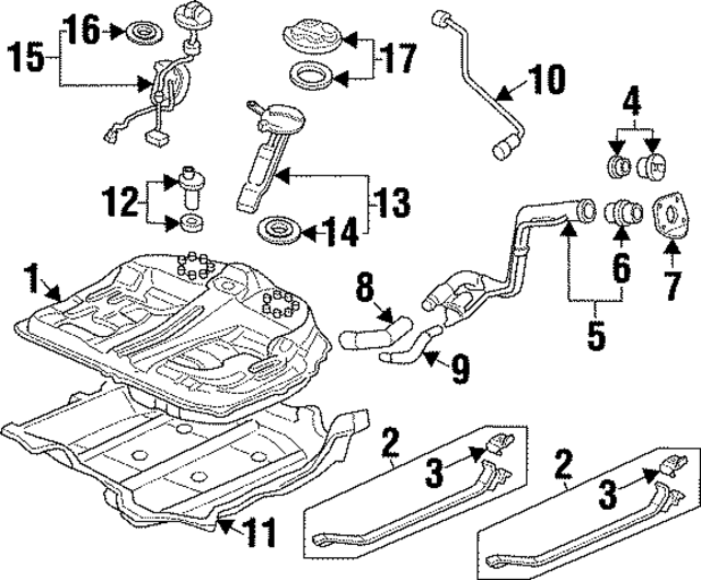 17522SV1L00 - Fuel System: Fuel Tank Mount Strap for Acura Image