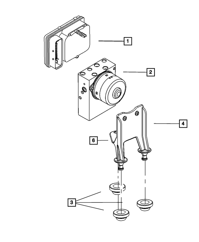5159192AC - Service Brakes: Anti-lock Brake System Module for Chrysler: 300 | Dodge: Charger, Magnum Image