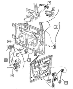 5065800AH - Doors, Door Mirrors and Related Parts: Exterior Door Handle, Right for Chrysler: 300 | Dodge: Charger, Magnum Image