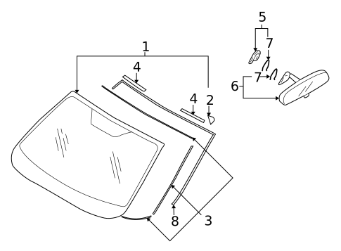Glass - Windshield for 2013 Subaru Forester #0