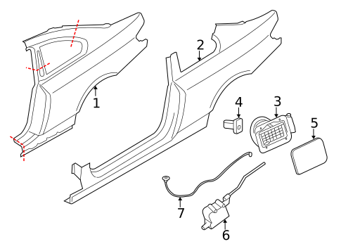 Quarter Panel & Components for 2013 BMW 135is #0