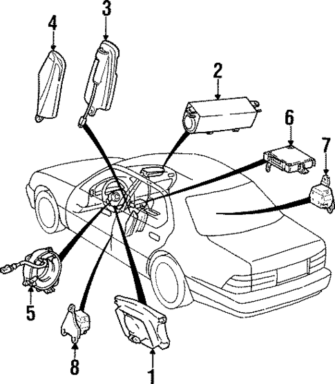 Air Bag Components for 1998 Lexus LS400 #0