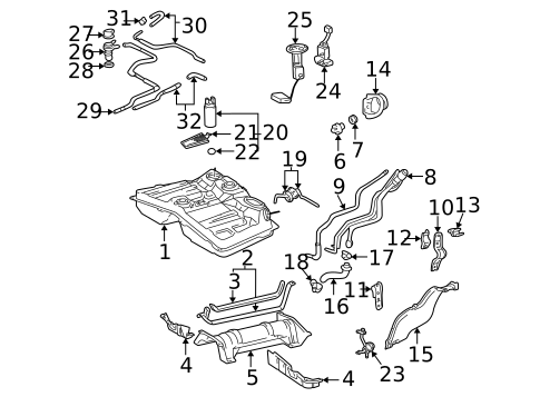 Emission Components for 2001 Toyota RAV4 #0