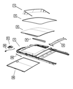 68346651AA - Body Sheet Metal Except Doors: Sunroof Wind Deflector for Dodge: Charger, Durango | Jeep: Grand Cherokee, Grand Cherokee L, Grand Cherokee WK Image