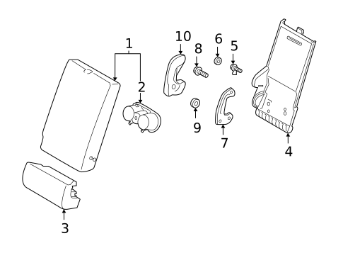 Rear Seat Components for 2022 Hyundai Santa Fe #0