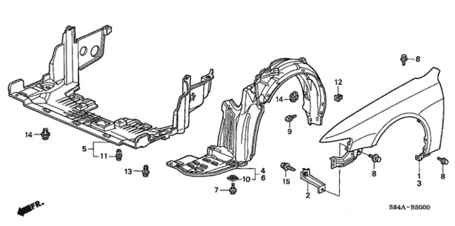 Front Fenders for 2002 Honda Accord #0