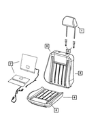 5RM02DW1AA - Interior Trim: Front Headrest for Mopar Image