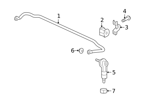 Stabilizer Bar & Components for 2013 Chevrolet Equinox #1