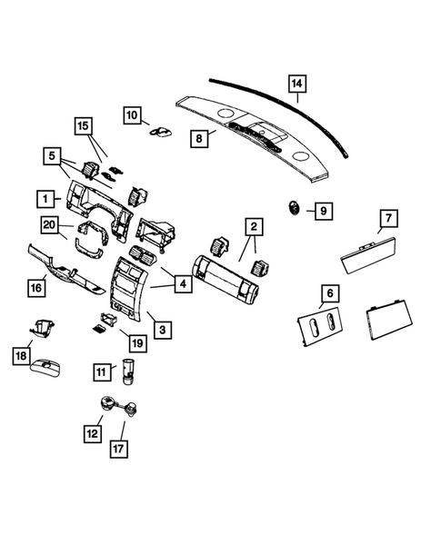 Instrument Panel for 2009 Chrysler Aspen #0