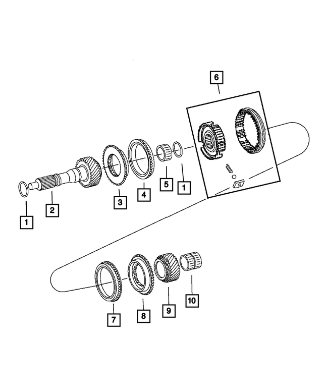 5099216AA - NSG370; 6-Speed; Manual Transmission: Snap Ring for Mopar Image