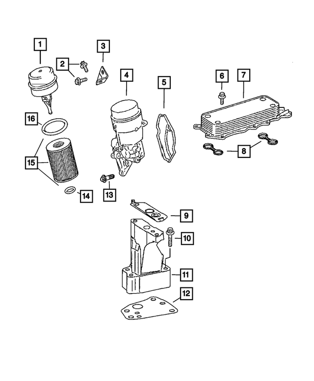 « 68000478AA –  : Filtre à Huile Boitier pour Mopar Image »